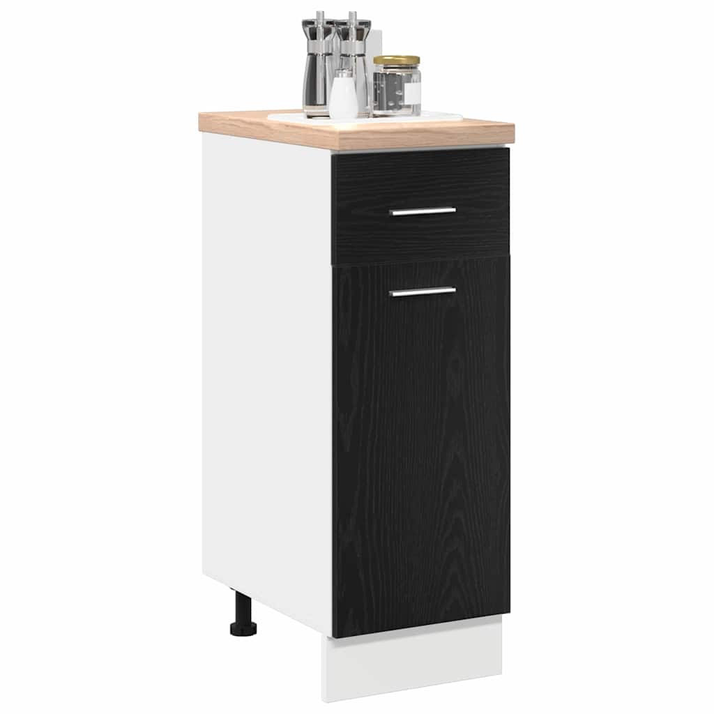 vidaXL Hanging Cabinet Black Oak 30 x 46 x 81.5 cm Engineered Wood 3