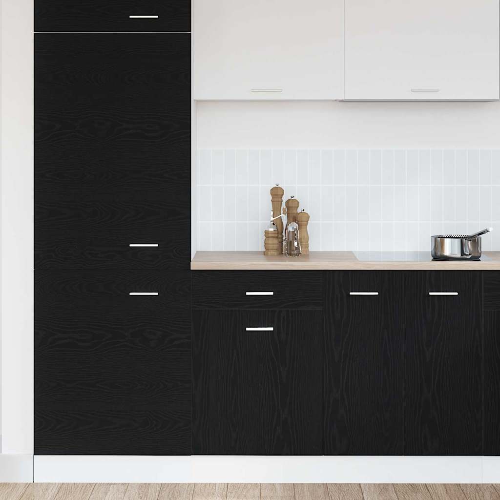 vidaXL Hanging Cabinet Black Oak 50 x 46 x 81.5 cm Engineered Wood 4