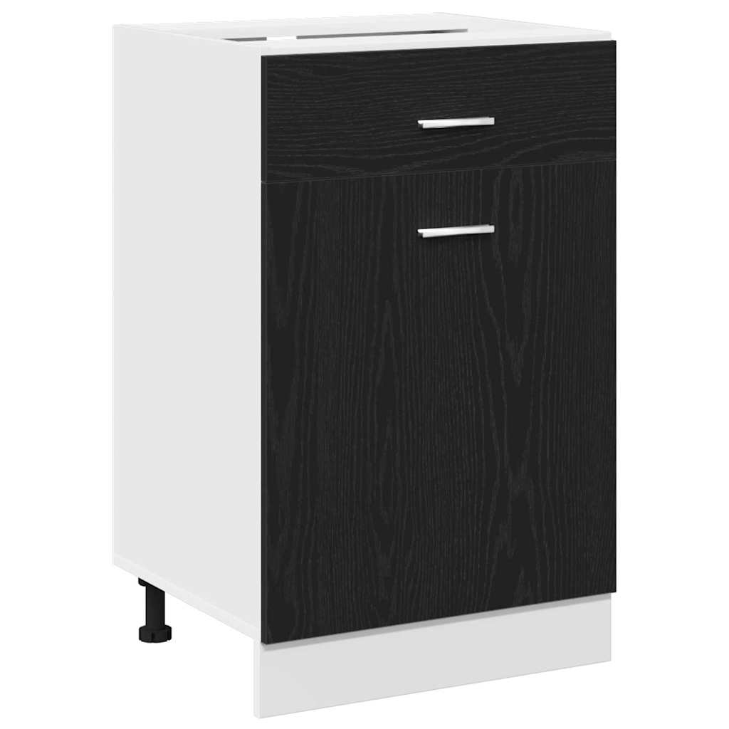 vidaXL Hanging Cabinet Black Oak 50 x 46 x 81.5 cm Engineered Wood 2