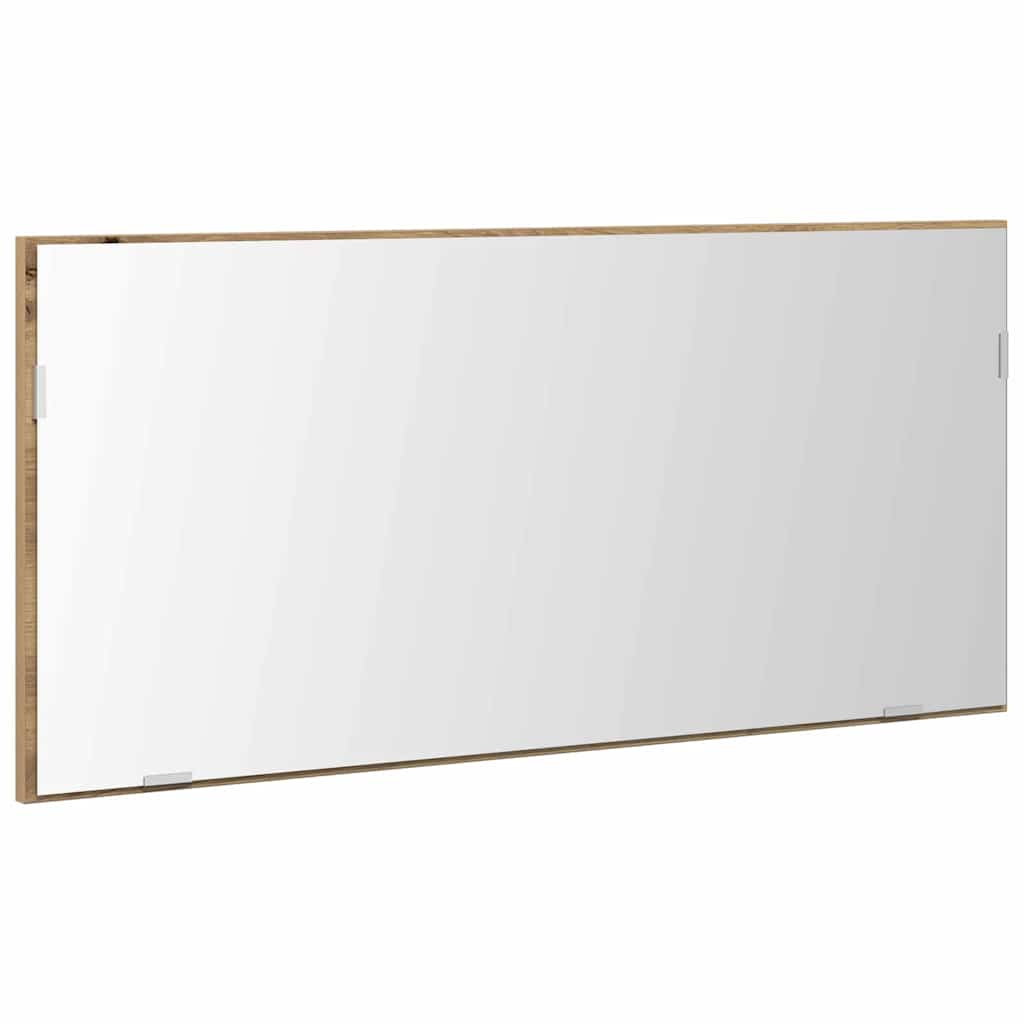 vidaXL Mirror Artisan oak 80 x 37 cm Glass and Engineered Wood 2