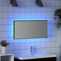 vidaXL Mirror Black oak 80 x 37 cm Glass and Engineered Wood 4