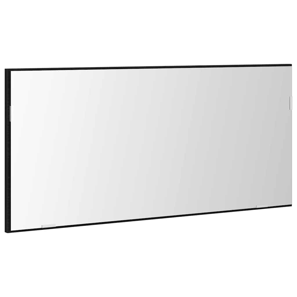 vidaXL Mirror Black oak 80 x 37 cm Glass and Engineered Wood 2