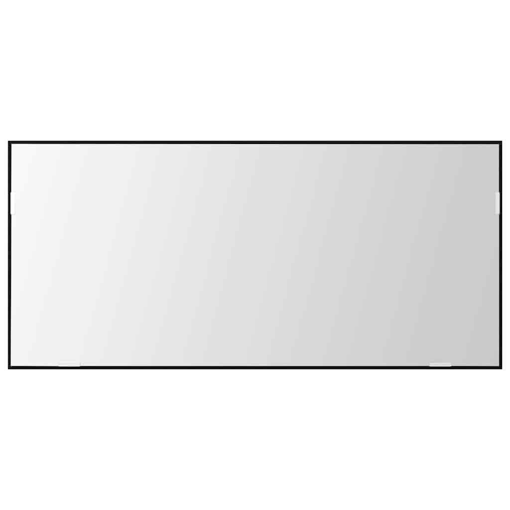 vidaXL Mirror Black oak 80 x 37 cm Glass and Engineered Wood 5
