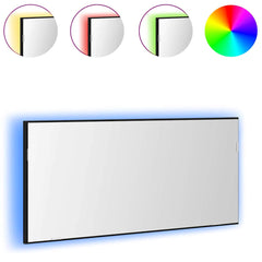 vidaXL Mirror Black oak 80 x 37 cm Glass and Engineered Wood 3