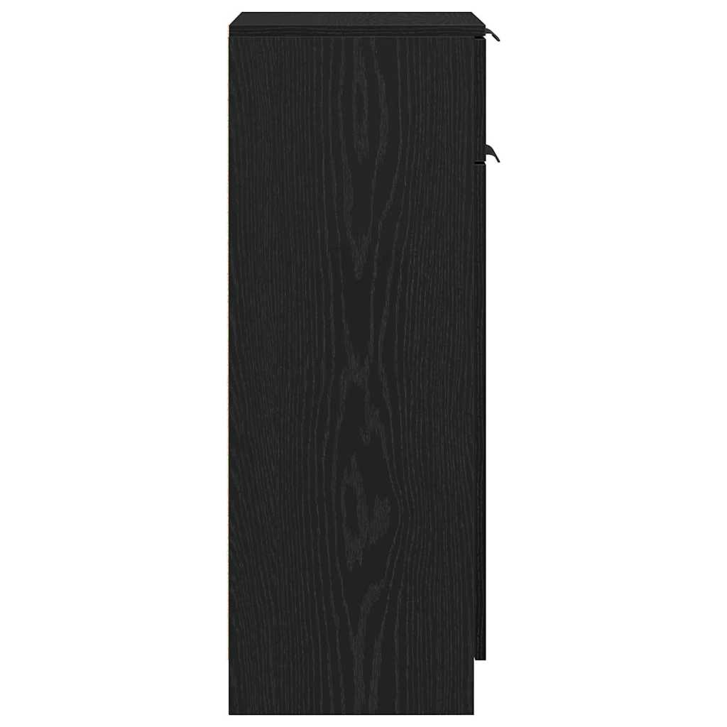 vidaXL Bathroom Cabinet Black oak 32 x 34 x 90 cm Engineered wood 5