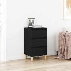 Bedside Cabinet 40x35x70 cm Engineered Wood Black oak