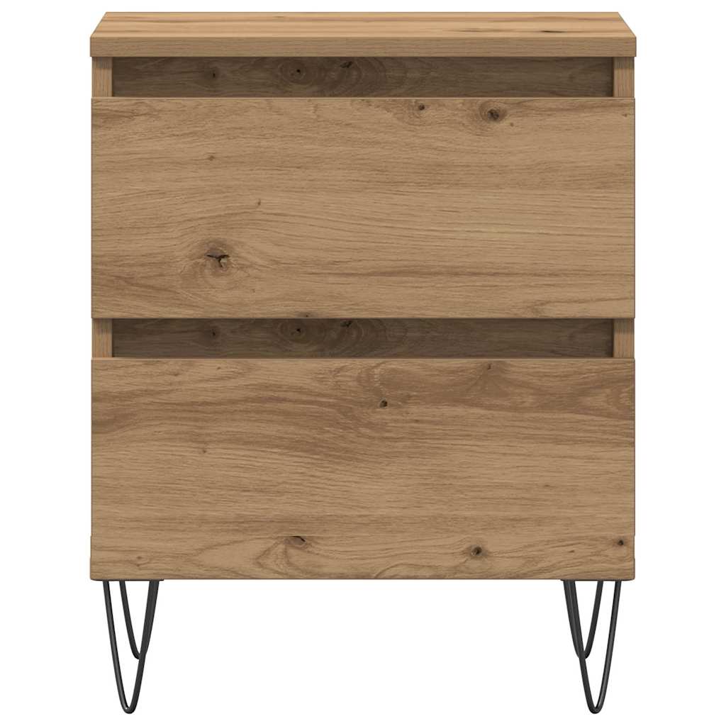 vidaXL Bedside Cabinet Artisan oak 40 x 35 x 50 cm Engineered Wood 6