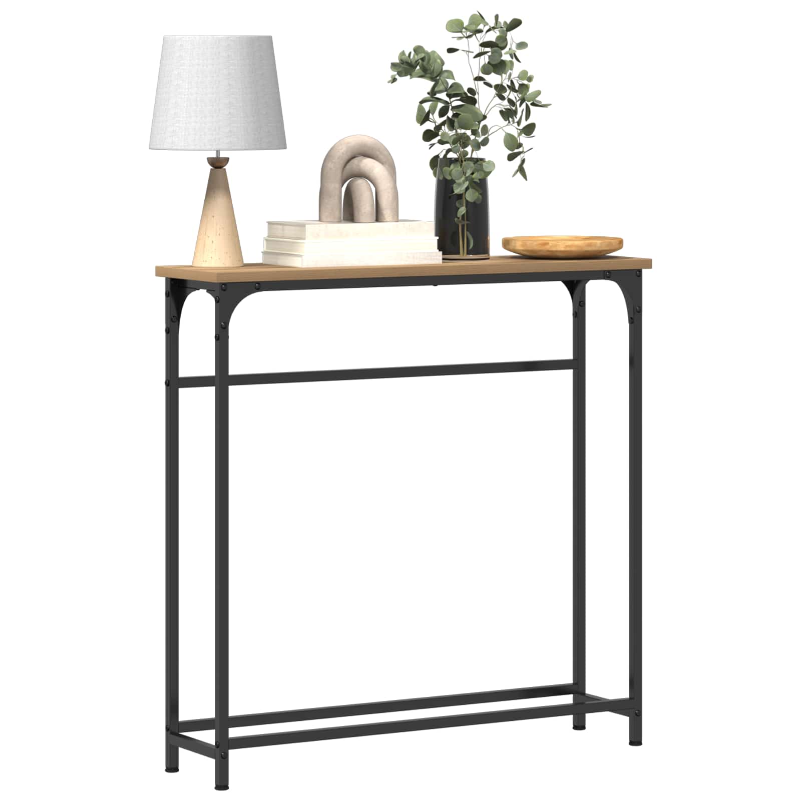 vidaXL Console Table Artisan Oak 75 x 19.5 x 75 cm Engineered Wood 3