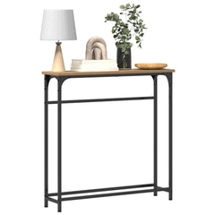 vidaXL Console Table Artisan Oak 75 x 19.5 x 75 cm Engineered Wood 3