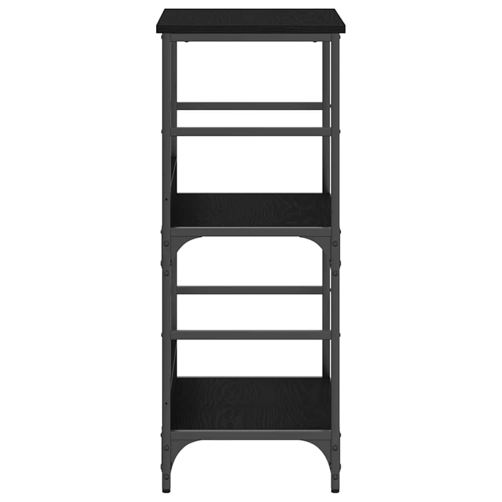 vidaXL Bookshelf 2-Tier 50 x 33 x 82 cm Engineered Wood Black Oak 6