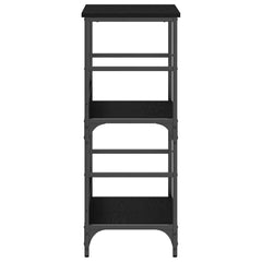 vidaXL Bookshelf 2-Tier 50 x 33 x 82 cm Engineered Wood Black Oak 6