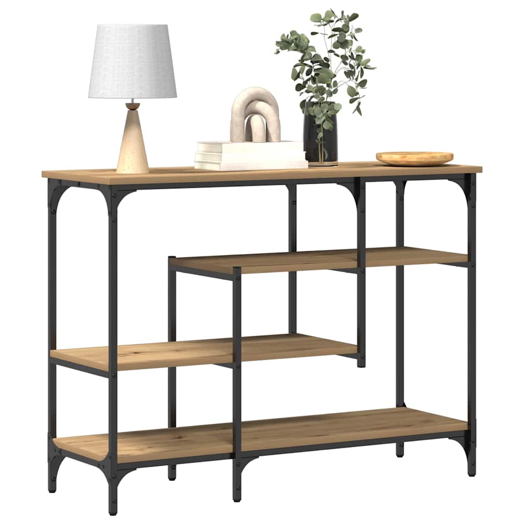 vidaXL Console Table Artisan oak 100 x 35 x 75 cm 3