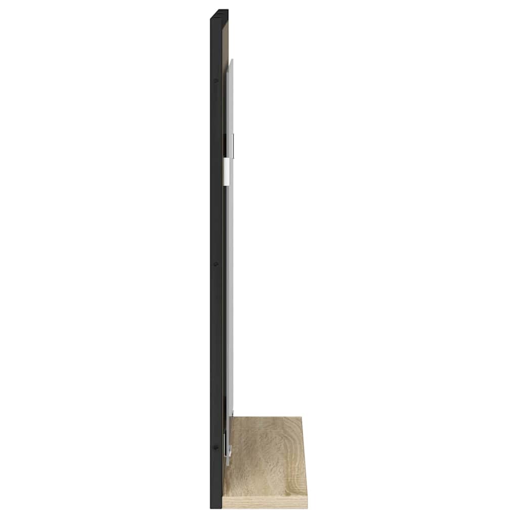 vidaXL Bathroom Mirror Black 50 x 12 x 60 cm Glass and Engineered Wood 6