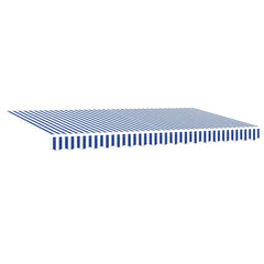 Manual Awning Polyester Blue white