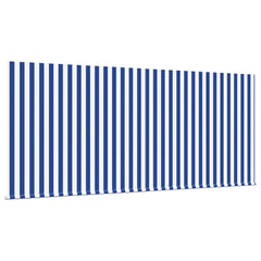 Manual Awning 100% Polyester Anthracite 3 m 2.5 m Blue and White Stripe
