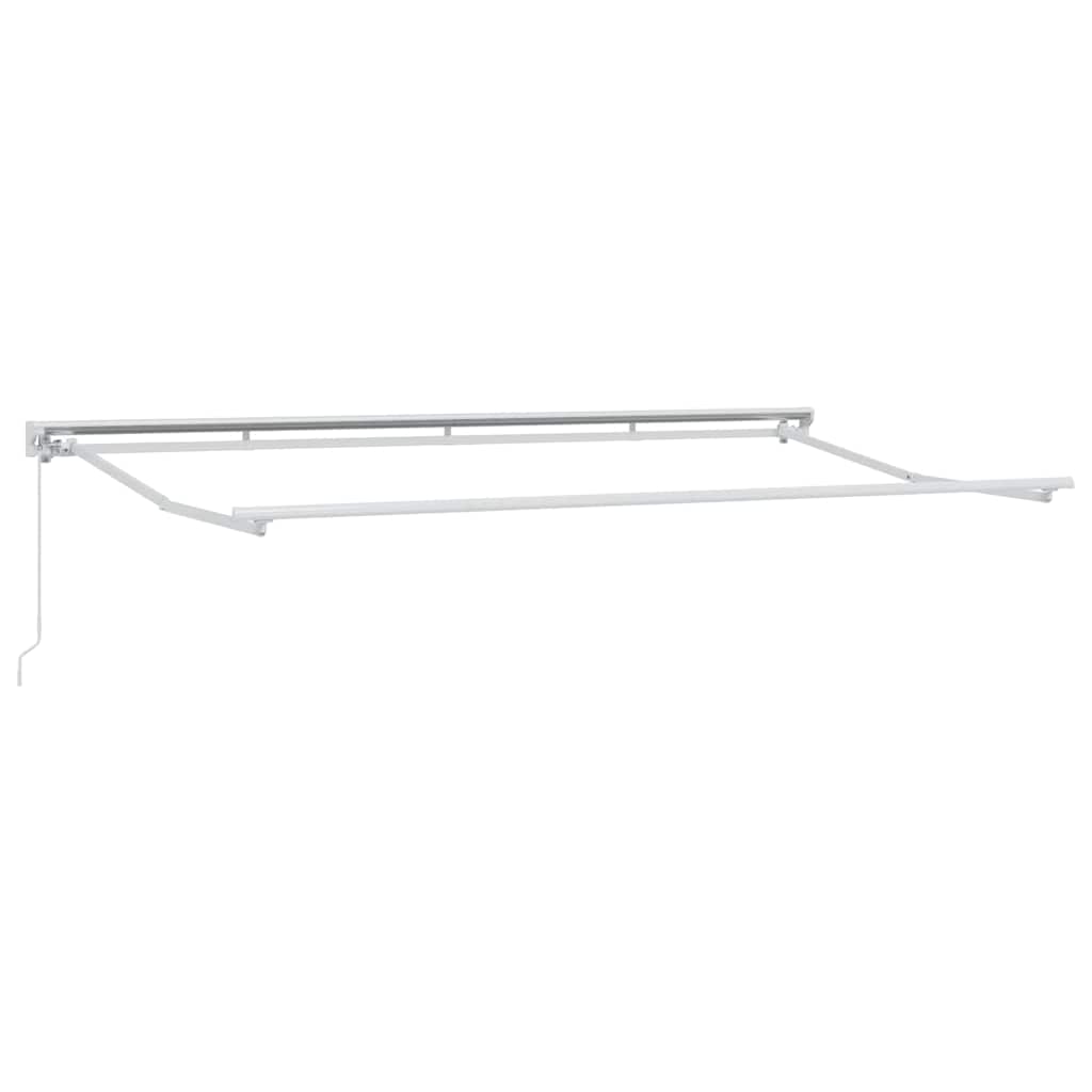 vidaXL Awning Frame Manual Adjustable White 4 x 2 m Steel 2