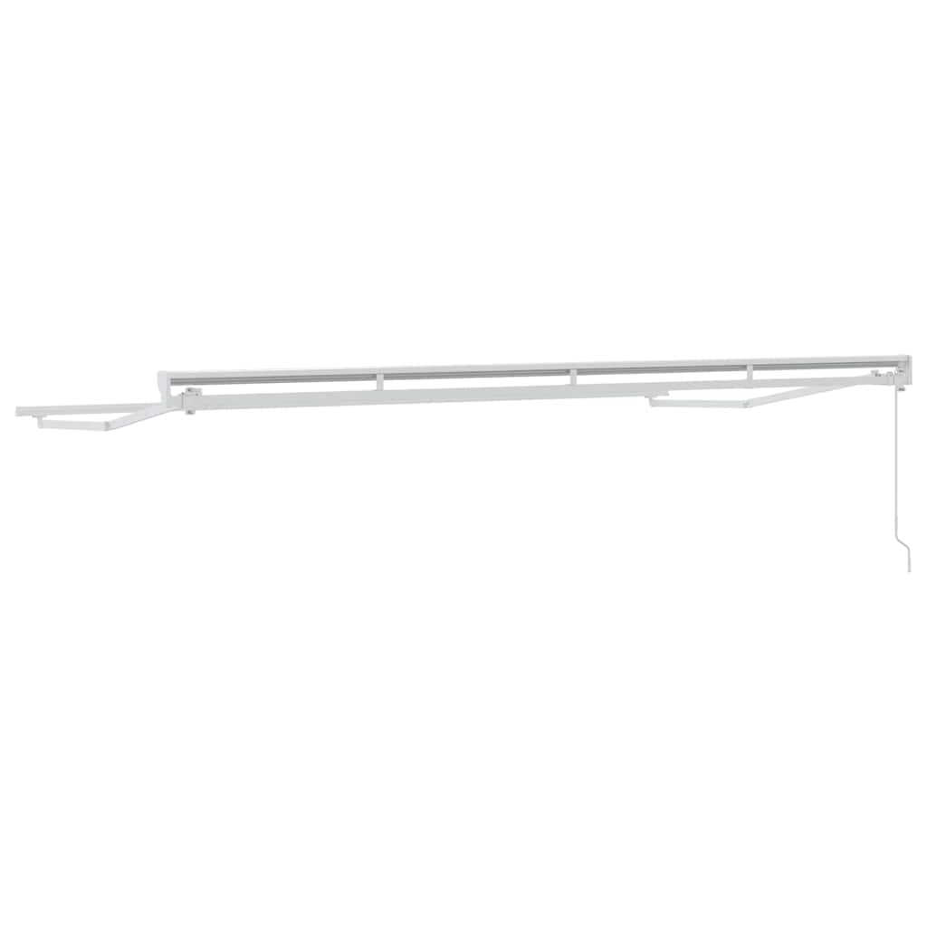 vidaXL Awning Frame Manual Adjustable White 4 x 2 m Steel 6