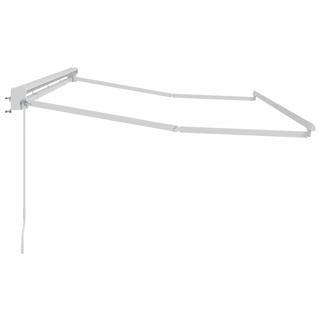 vidaXL Awning Frame Manual Adjustable White 4 x 2 m Steel 5