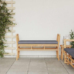 vidaXL Garden Bench 2 -Seater 110 x 38 x 65cm Bamboo Brown Rectangular 3