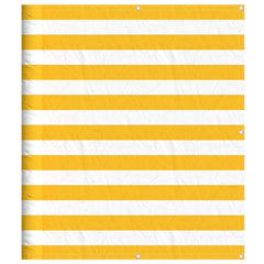 vidaXL Balcony Screen Yellow and White Stripe 120x800 cm 2