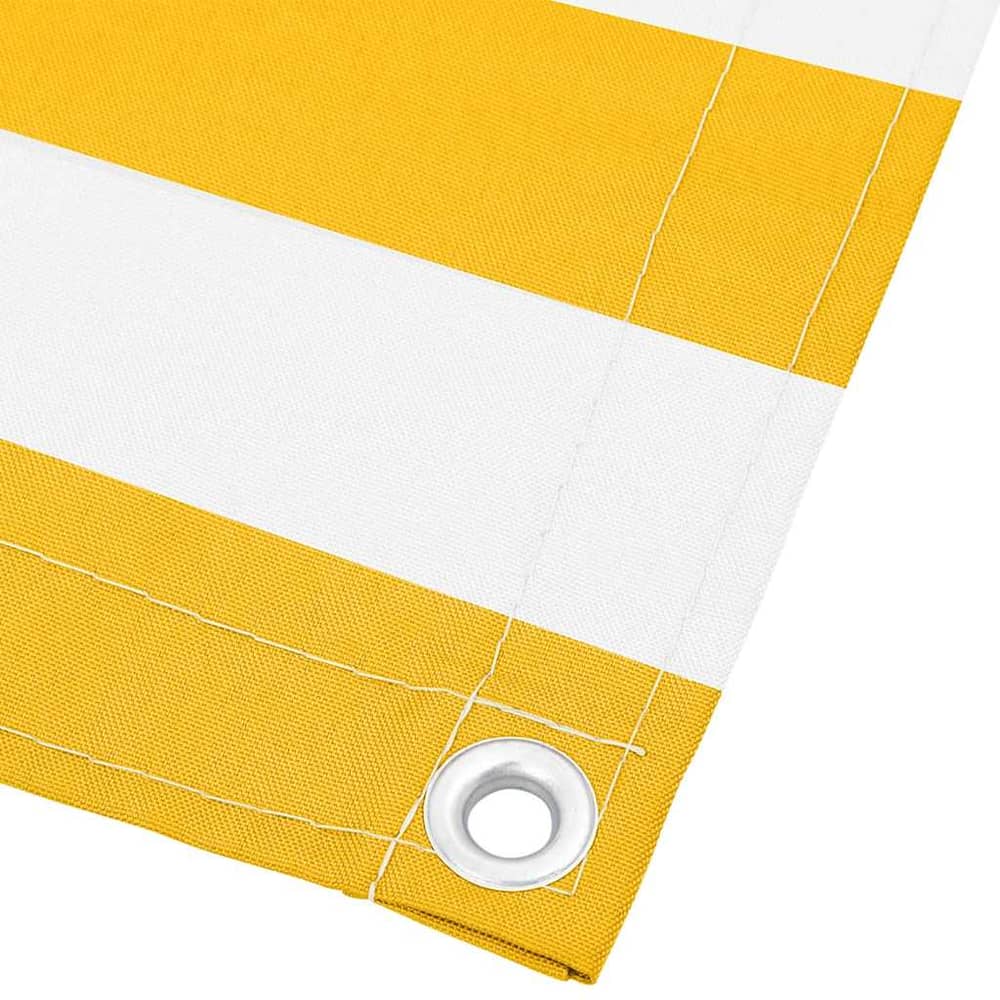 vidaXL Balcony Screen Yellow and White Stripe 120x800 cm 4