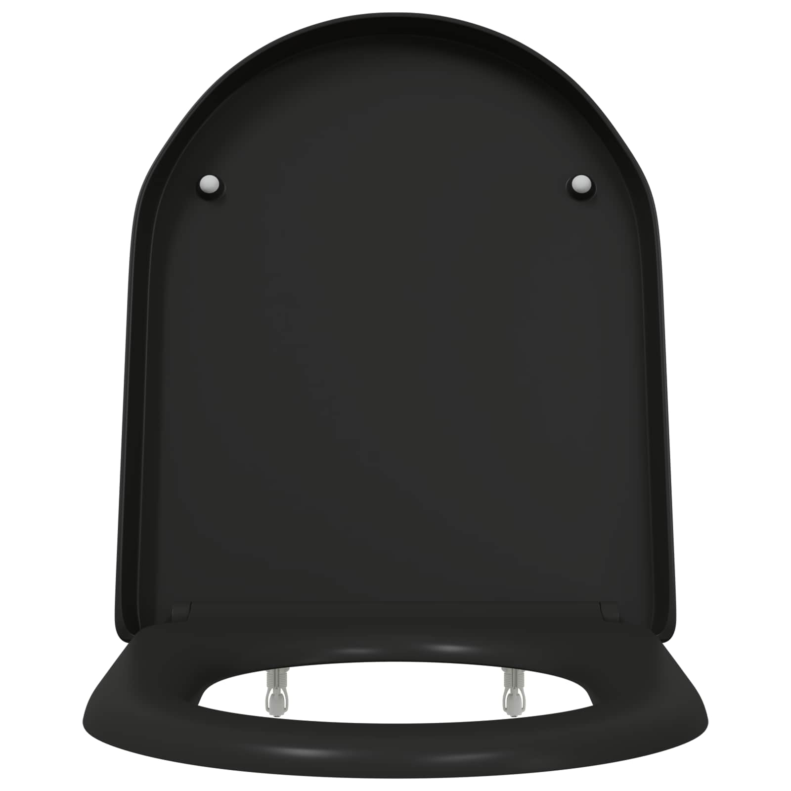 vidaXL Toilet Seat Black 49 x 36 x 4 cm Duroplast 5