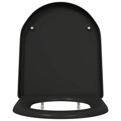 vidaXL Toilet Seat Black 49 x 36 x 4 cm Duroplast 5