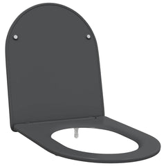 vidaXL Toilet Seat Anthracite 47 x 36 x 3.4 cm Duroplast 2
