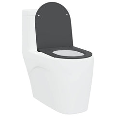 vidaXL Toilet Seat Anthracite 47 x 36 x 3.4 cm Duroplast 3