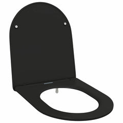 vidaXL Toilet Seat Black 47 x 36 x 3.4 cm Duroplast 2
