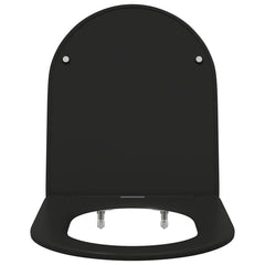 vidaXL Toilet Seat Black 47 x 36 x 3.4 cm Duroplast 6
