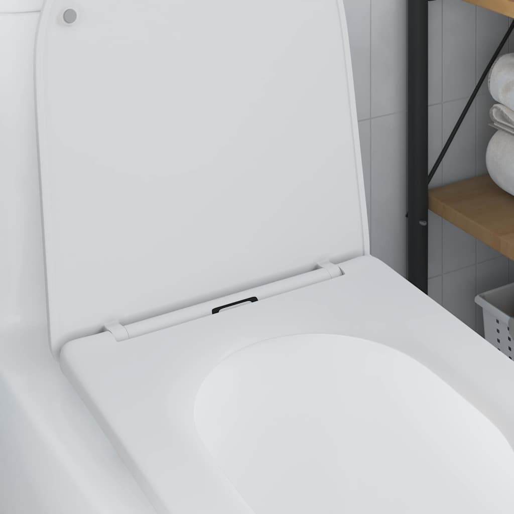 vidaXL Toilet Seat White 47 x 36 x 3.4 cm Duroplast 4