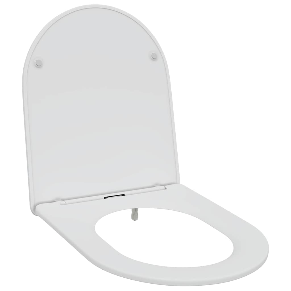 vidaXL Toilet Seat White 47 x 36 x 3.4 cm Duroplast 2