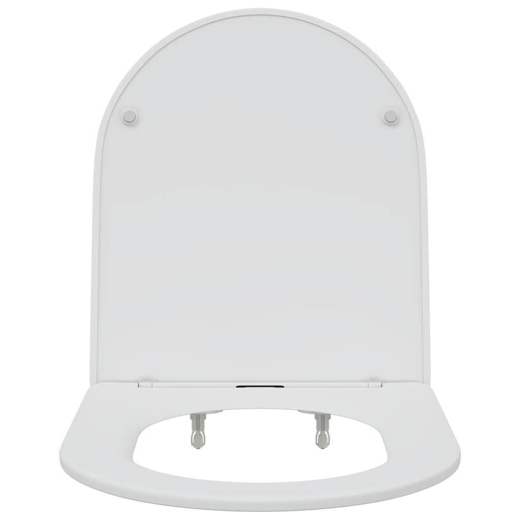 vidaXL Toilet Seat White 47 x 36 x 3.4 cm Duroplast 6