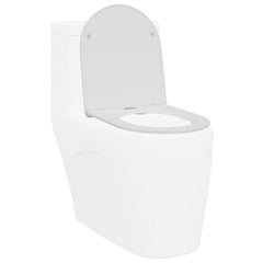 vidaXL Toilet Seat White 47 x 36 x 3.4 cm Duroplast 3
