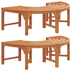 vidaXL Tree Bench 8 -Seater 2 pcs 160 x 80 x 45cm Natural 2