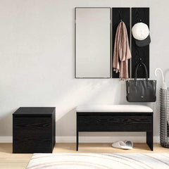 vidaXL Hallway Furniture Set 5 pcs Black oak Engineered Wood 4