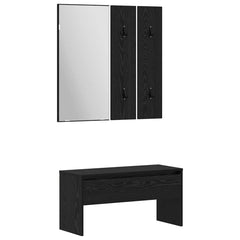 vidaXL Hallway Furniture Set 5 pcs Black oak Engineered Wood 6
