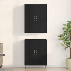 vidaXL Highboard 2 pcs Black Oak 69.5 x 34 x 180 cm Engineered Wood 4