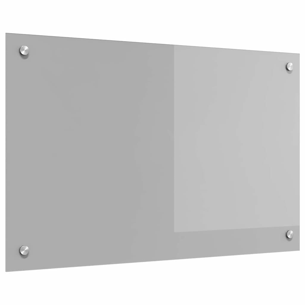 vidaXL Kitchen Backsplash Light Grey 80 x 50 cm Tempered Glass 2