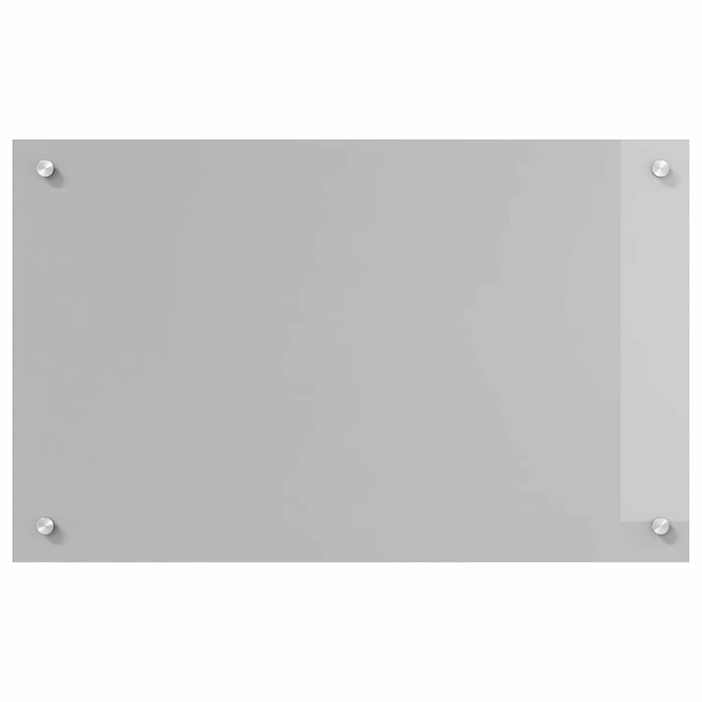 vidaXL Kitchen Backsplash Light Grey 80 x 50 cm Tempered Glass 4