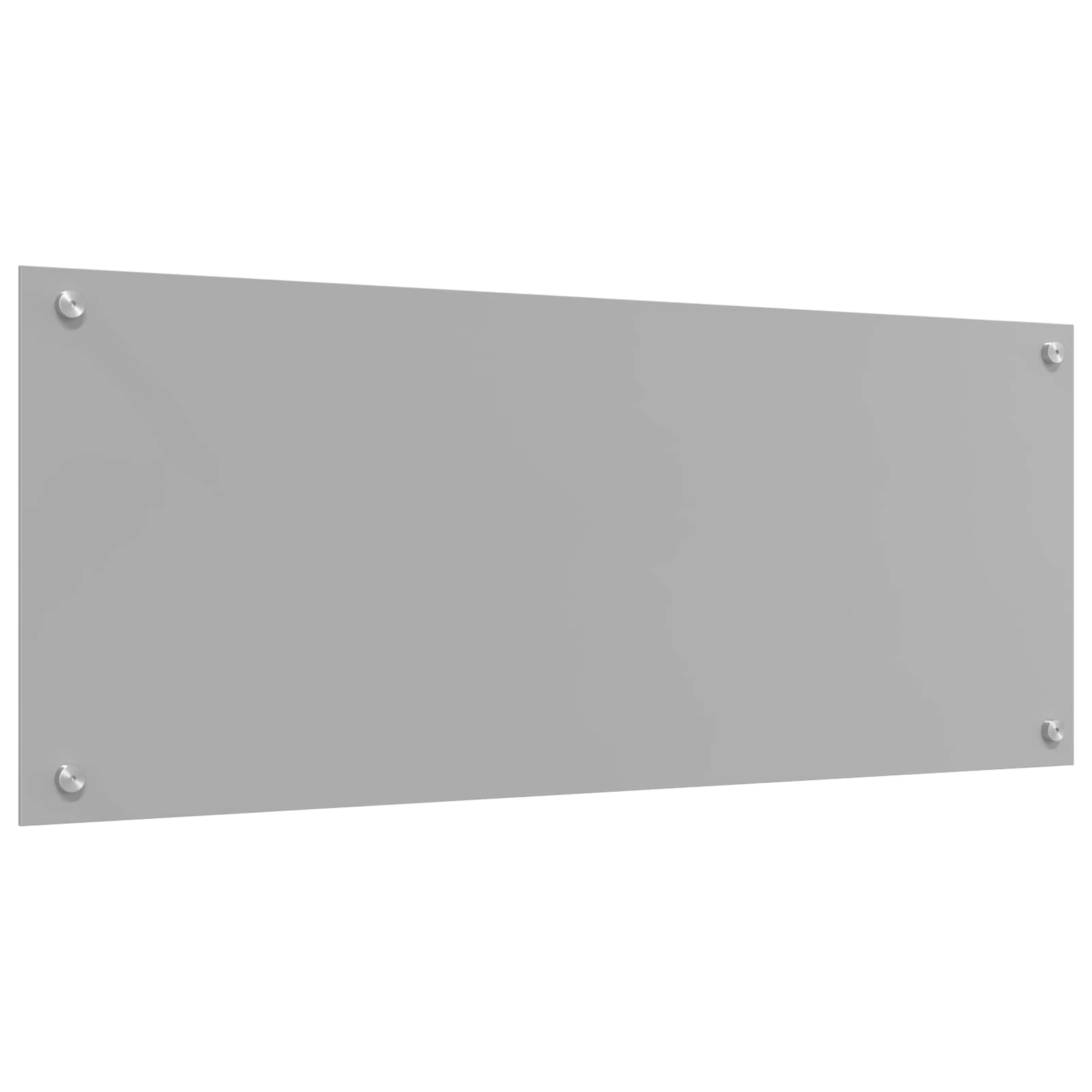 vidaXL Kitchen Backsplash Light Grey 100 x 40 cm Tempered Glass 4