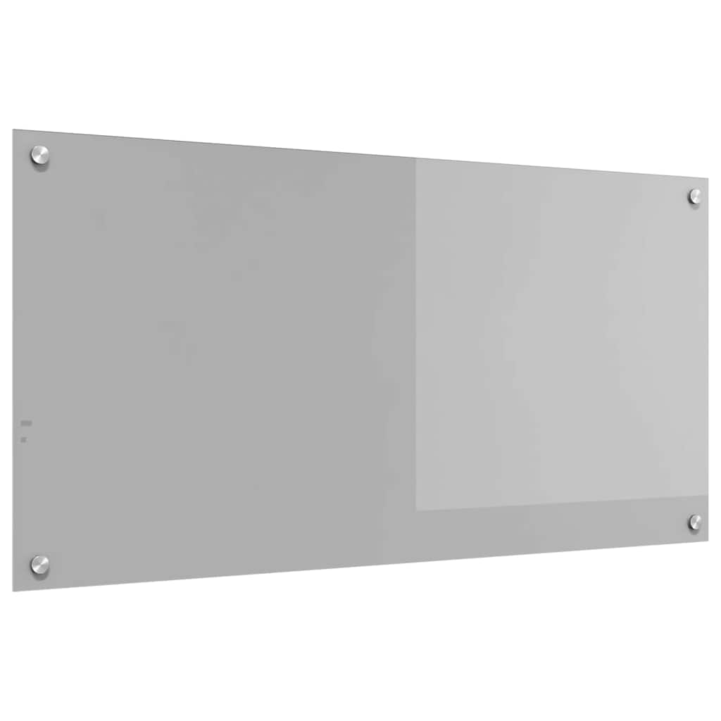 vidaXL Kitchen Backsplash Light Grey 100 x 50 cm Tempered Glass 2