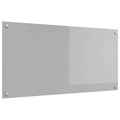 vidaXL Kitchen Backsplash Light Grey 100 x 50 cm Tempered Glass 2