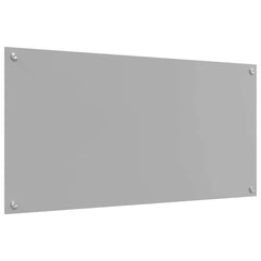 vidaXL Kitchen Backsplash Light Grey 100 x 50 cm Tempered Glass 6