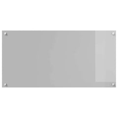 vidaXL Kitchen Backsplash Light Grey 100 x 50 cm Tempered Glass 4