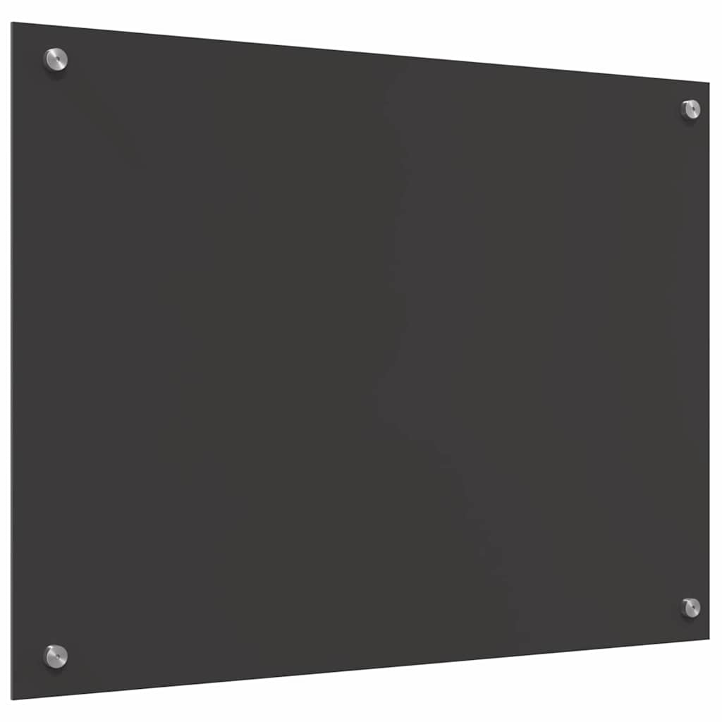 vidaXL Kitchen Backsplash Dark Grey 80 x 60 cm Tempered Glass 6