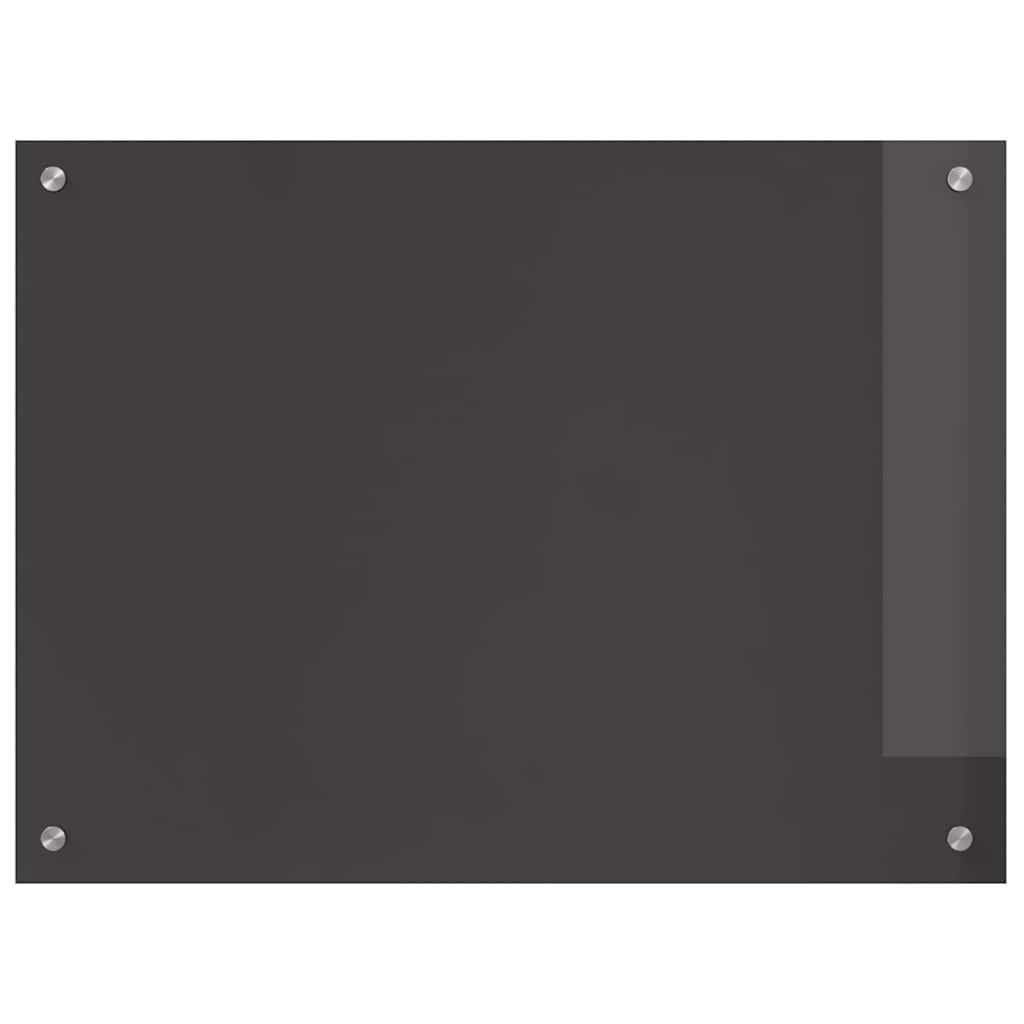 vidaXL Kitchen Backsplash Dark Grey 80 x 60 cm Tempered Glass 4