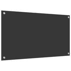 vidaXL Kitchen Backsplash Dark Grey 90 x 50 cm Tempered Glass 4