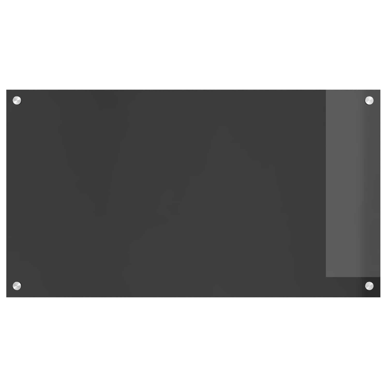 vidaXL Kitchen Backsplash Dark Grey 90 x 50 cm Tempered Glass 2